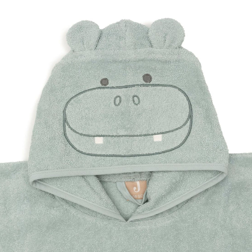 Badeponcho Hippo personalisiert mit Namen  1 - 4 Jahre