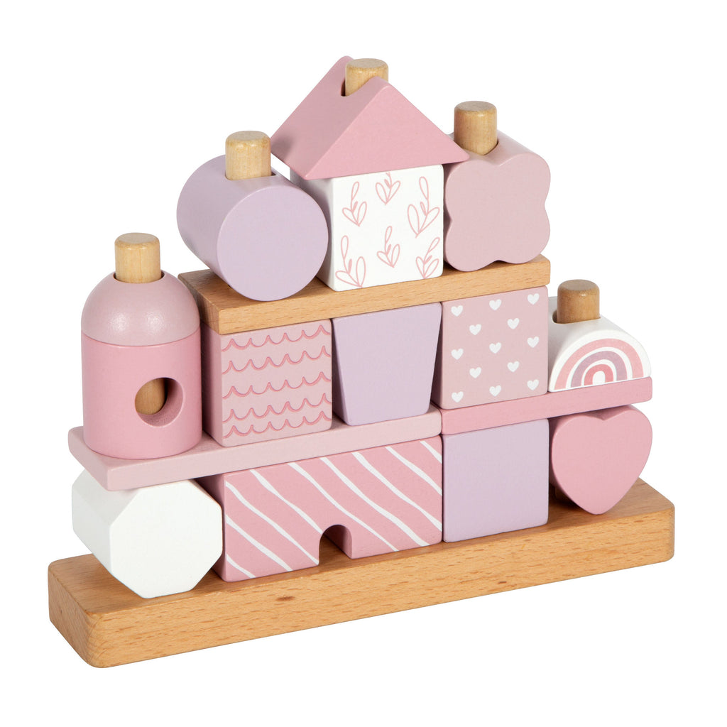 Small Foot Stapelhaus rosa oder blau personalisierbar