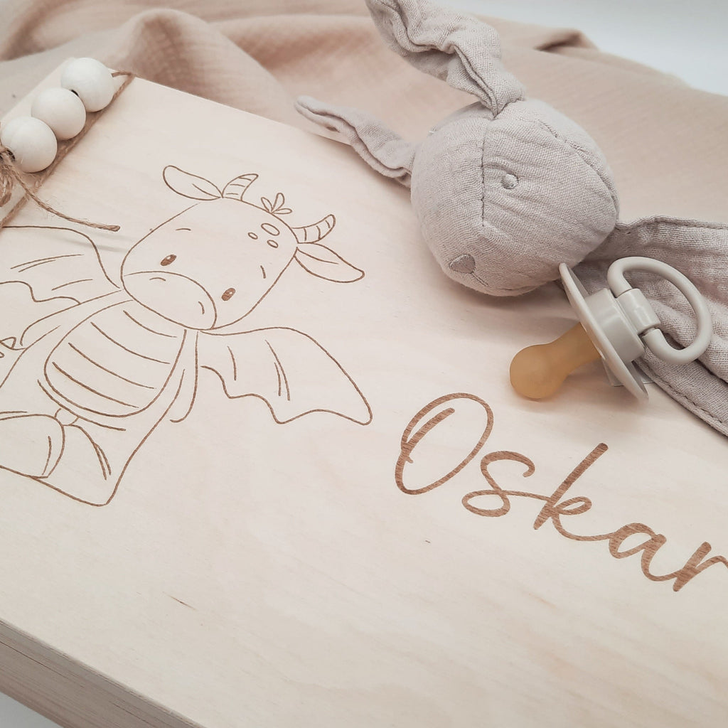 Personalisierte Erinnerungsbox Kleiner Drache