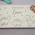 Frühstücksbrettchen Dinosaurier und Pünktchen mit Namen