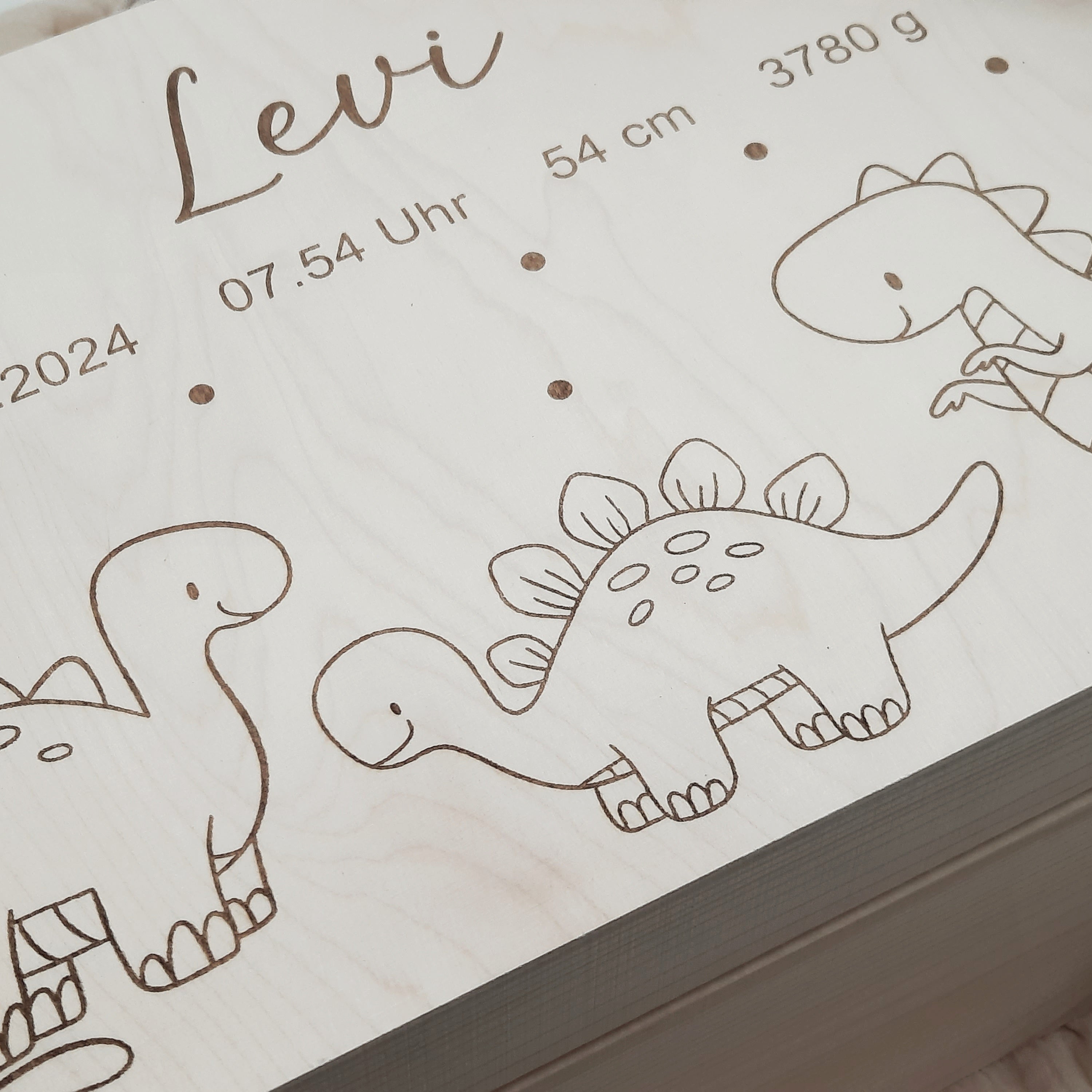 Personalisierte Erinnerungsbox Dinosaurier