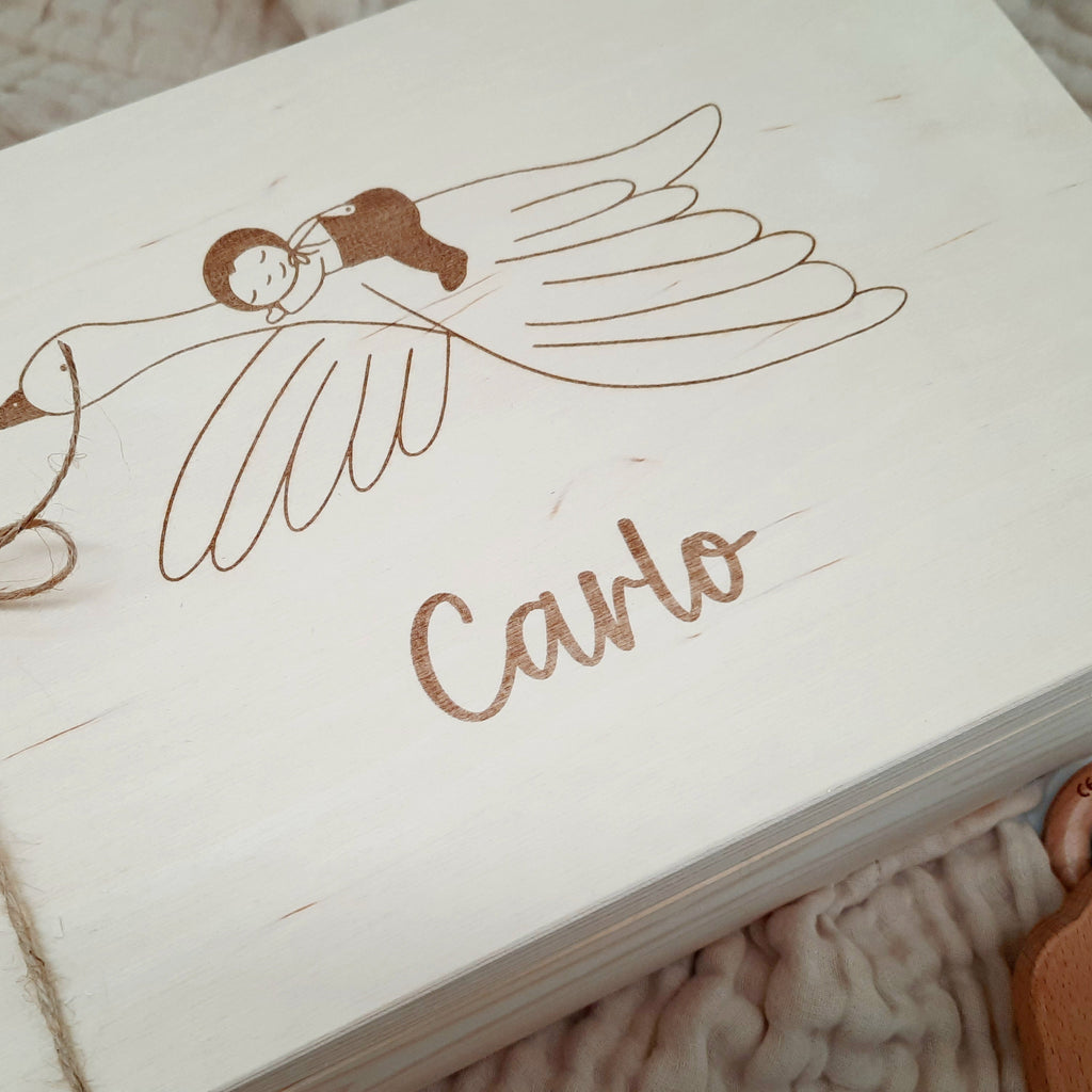 Personalisierte Erinnerungsbox kleine Gans