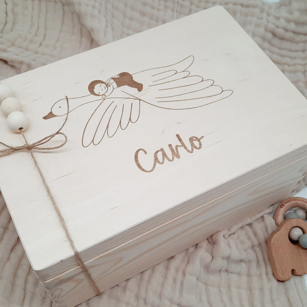 Personalisierte Erinnerungsbox kleine Gans
