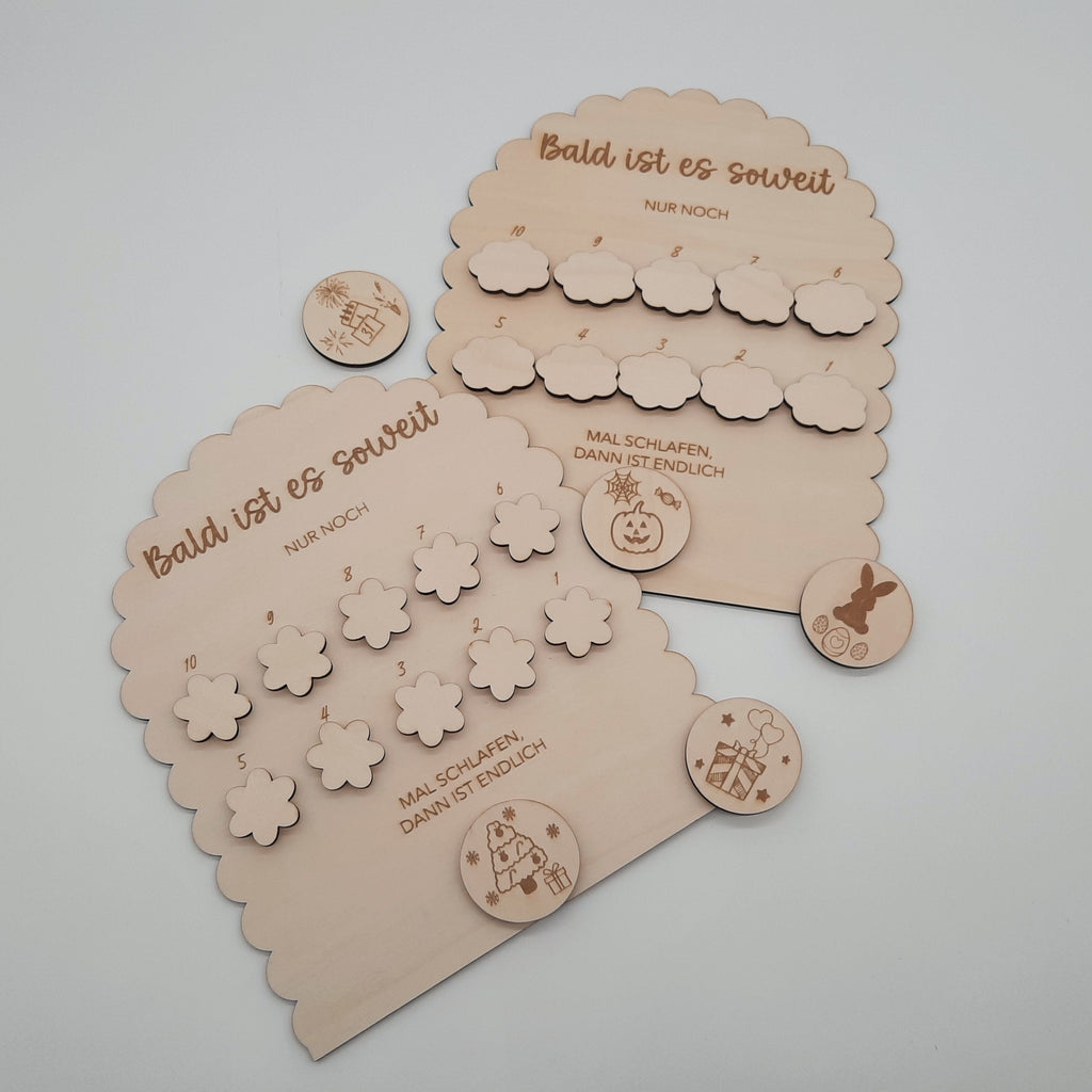 Countdownkalender aus Holz