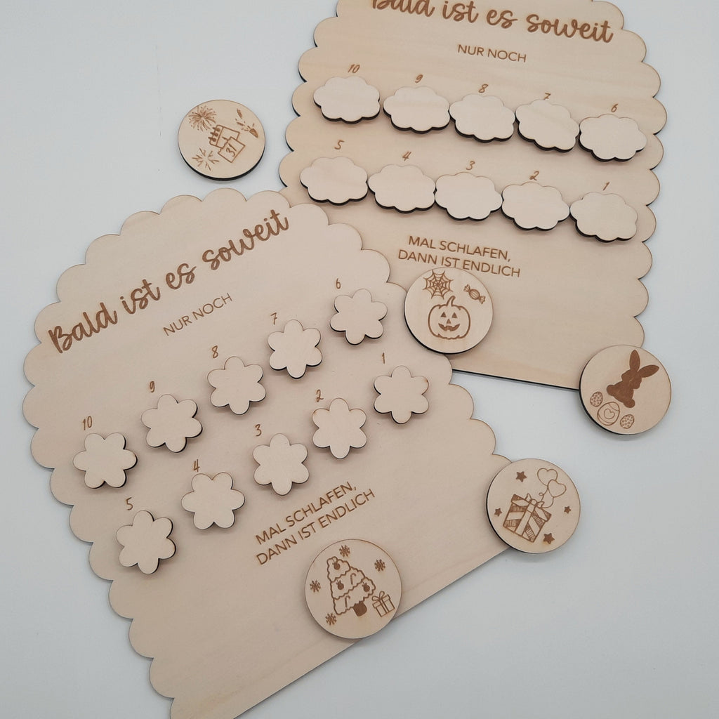 Countdownkalender aus Holz