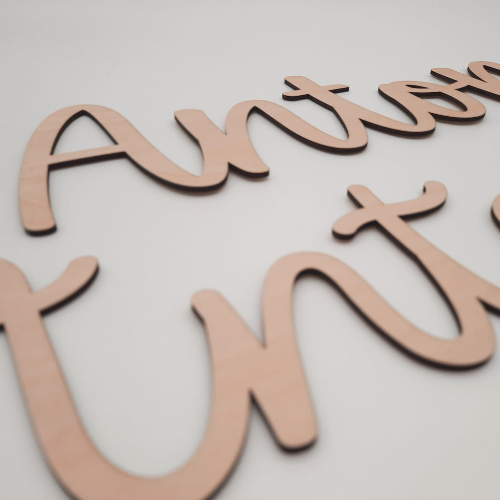 Holz Schriftzug mit Wunschname