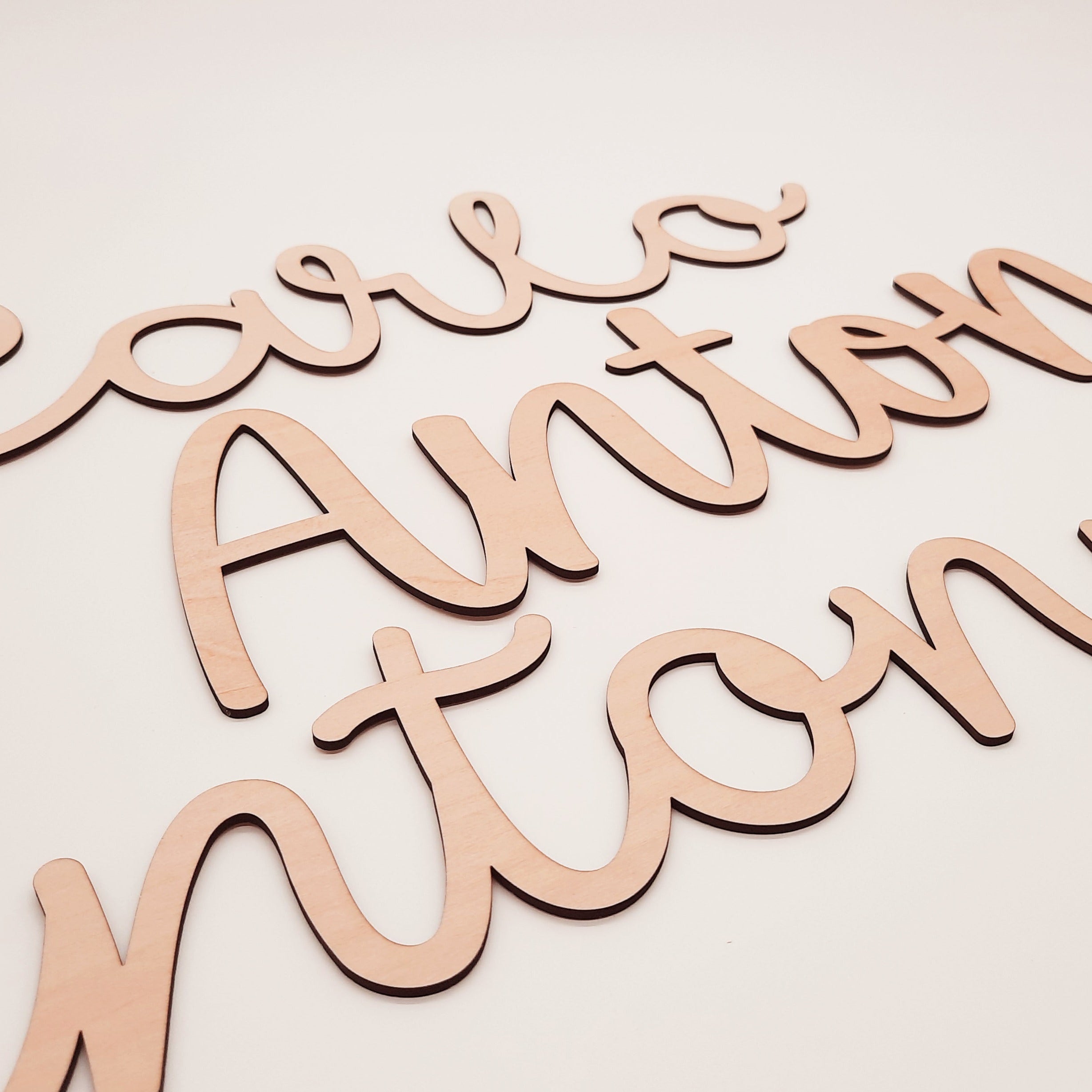 Holz Schriftzug mit Wunschname