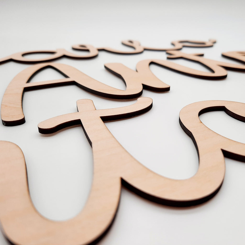 Holz Schriftzug mit Wunschname