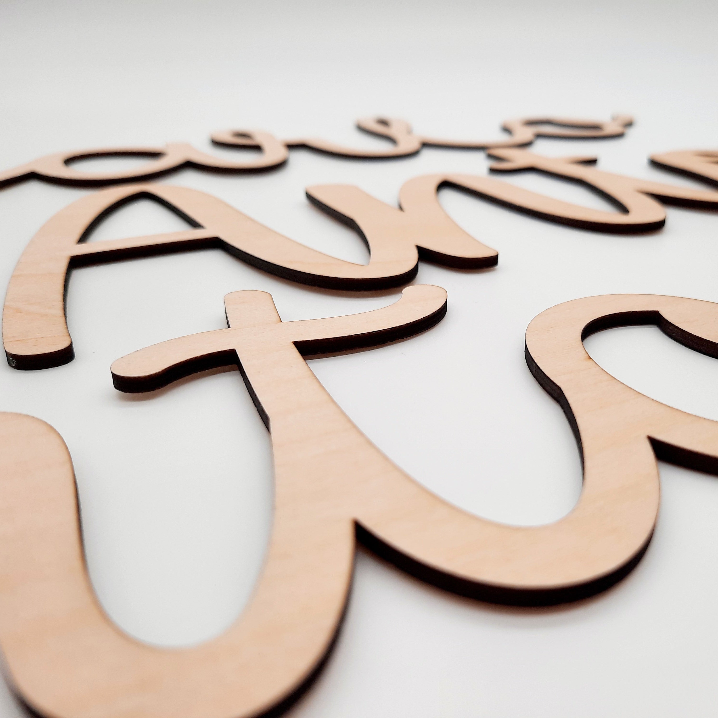 Holz Schriftzug mit Wunschname