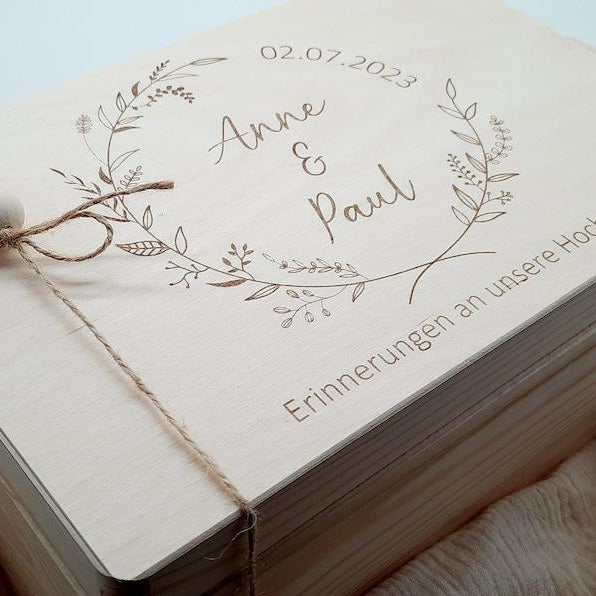 Personalisierte Erinnerungsbox Hochzeit