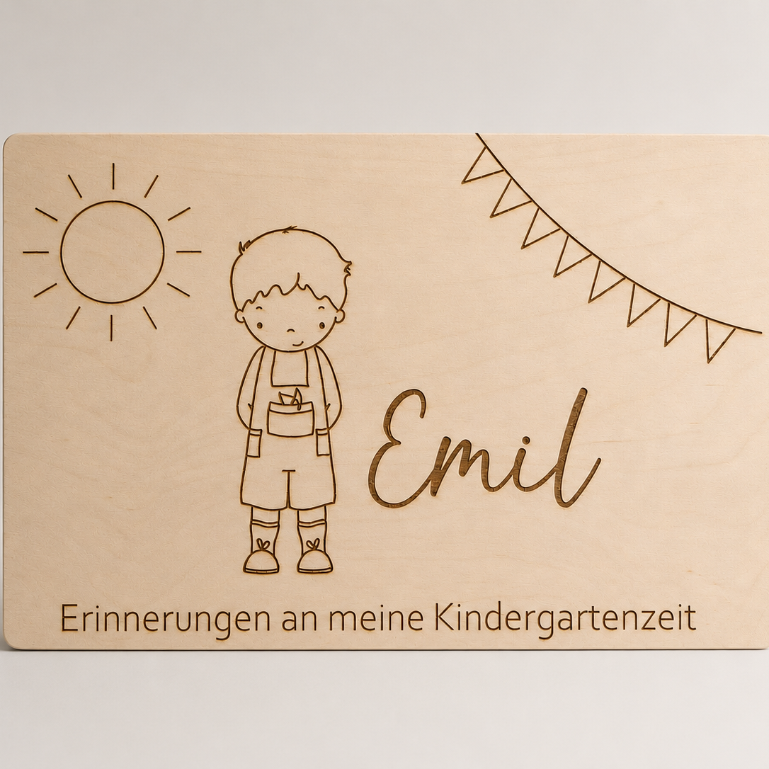 Personalisierte Erinnerungsbox Kindergarten
