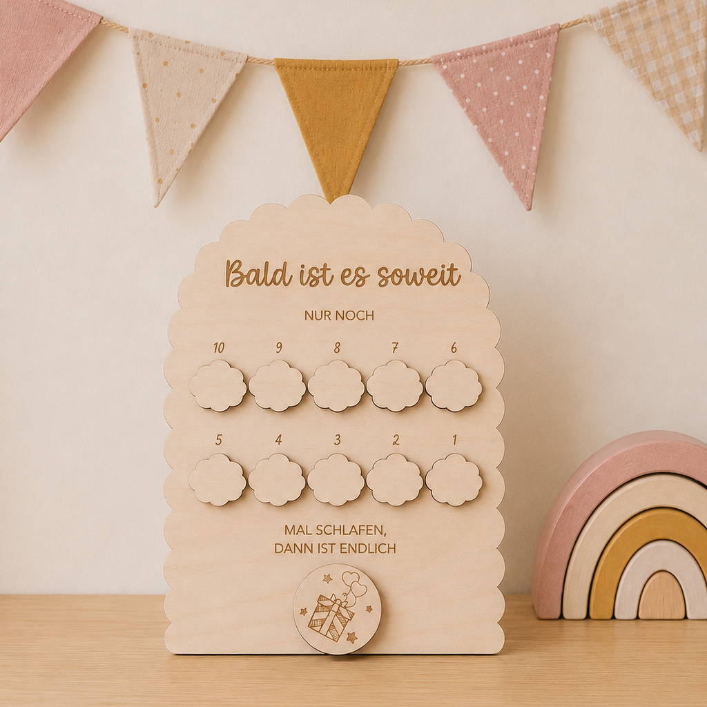 Countdownkalender aus Holz