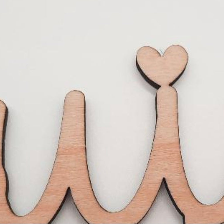 Holz Schriftzug mit Wunschname